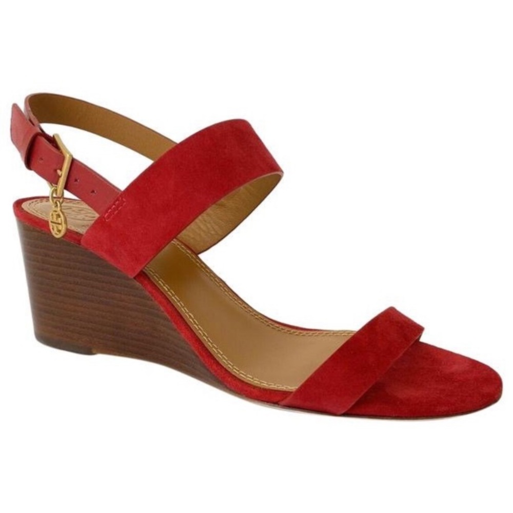 Tory Burch Mini Benton Wedge Sandal In Red Apple Pre… Gem